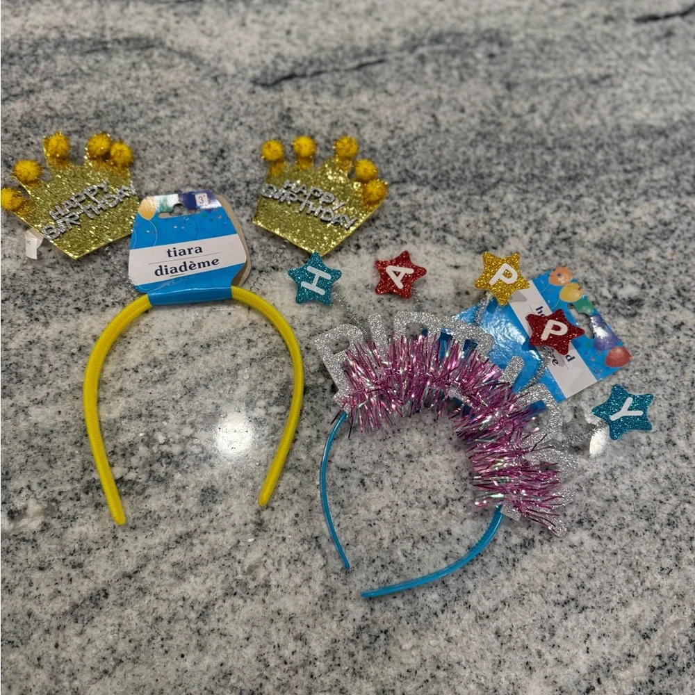 Colorful Happy Birthday Headbands